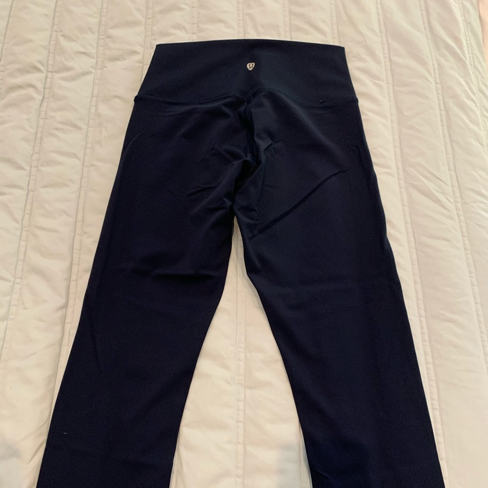 Lululemon Wunder Under Crop High Waist Navy 6